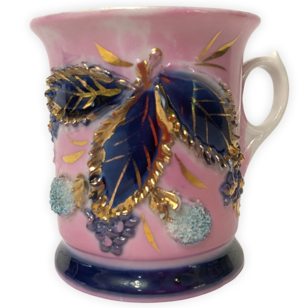 Vintage Delicate Porcelain Pink 3D Made in Germany Hand Painted Lusterware